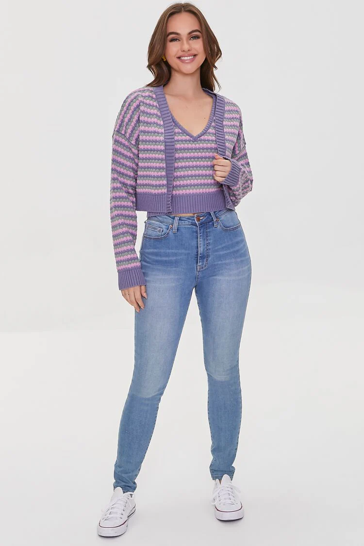 Striped Cardigan Sweater - Image 4