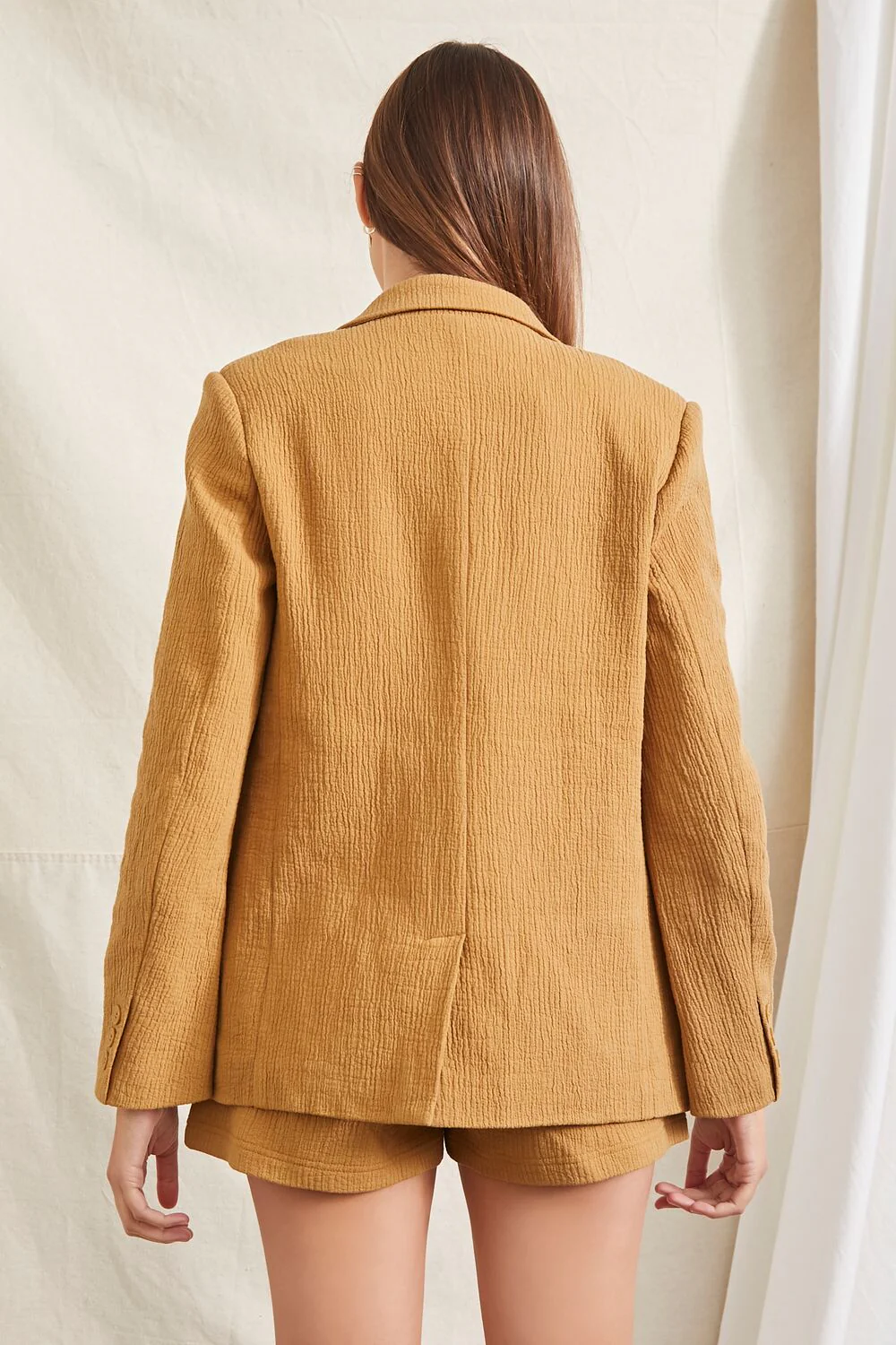 Crinkled Button-Front Blazer - Image 8