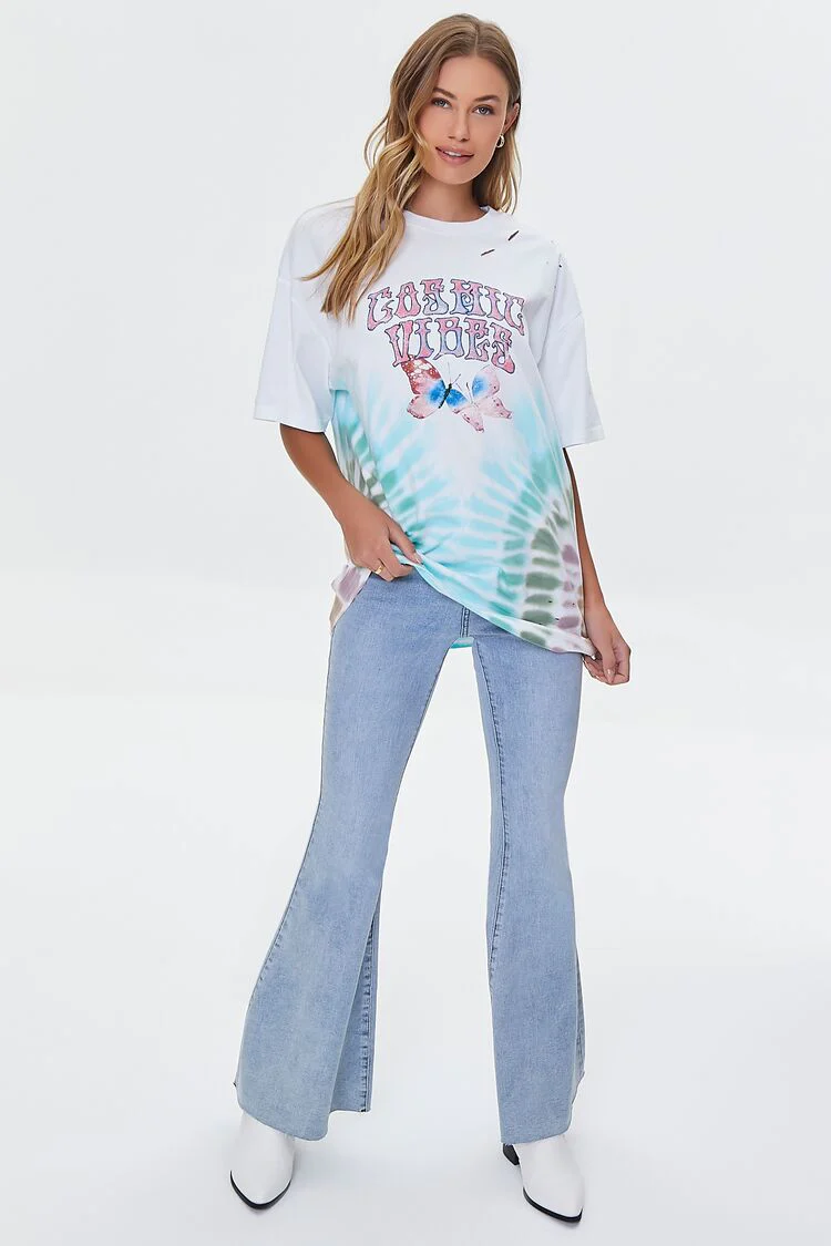 Cosmic Vibes Graphic Tie-Dye Tee - Image 4