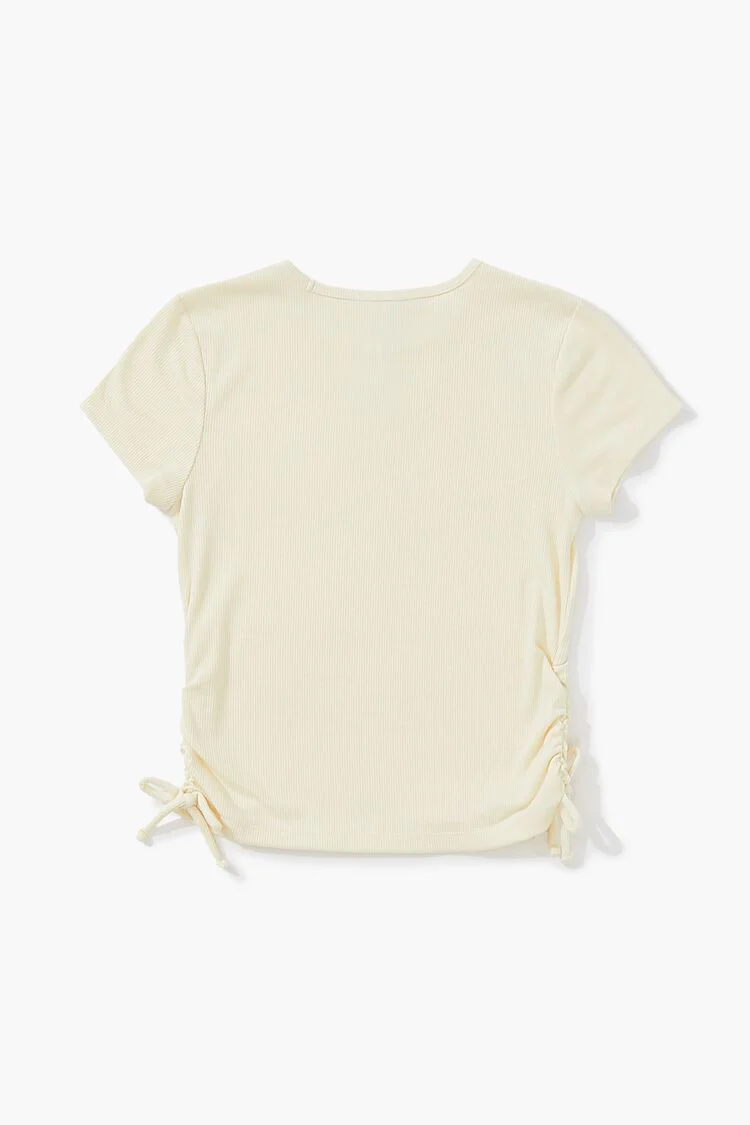 Girls Ruched Drawstring Tee (Kids) - Image 2