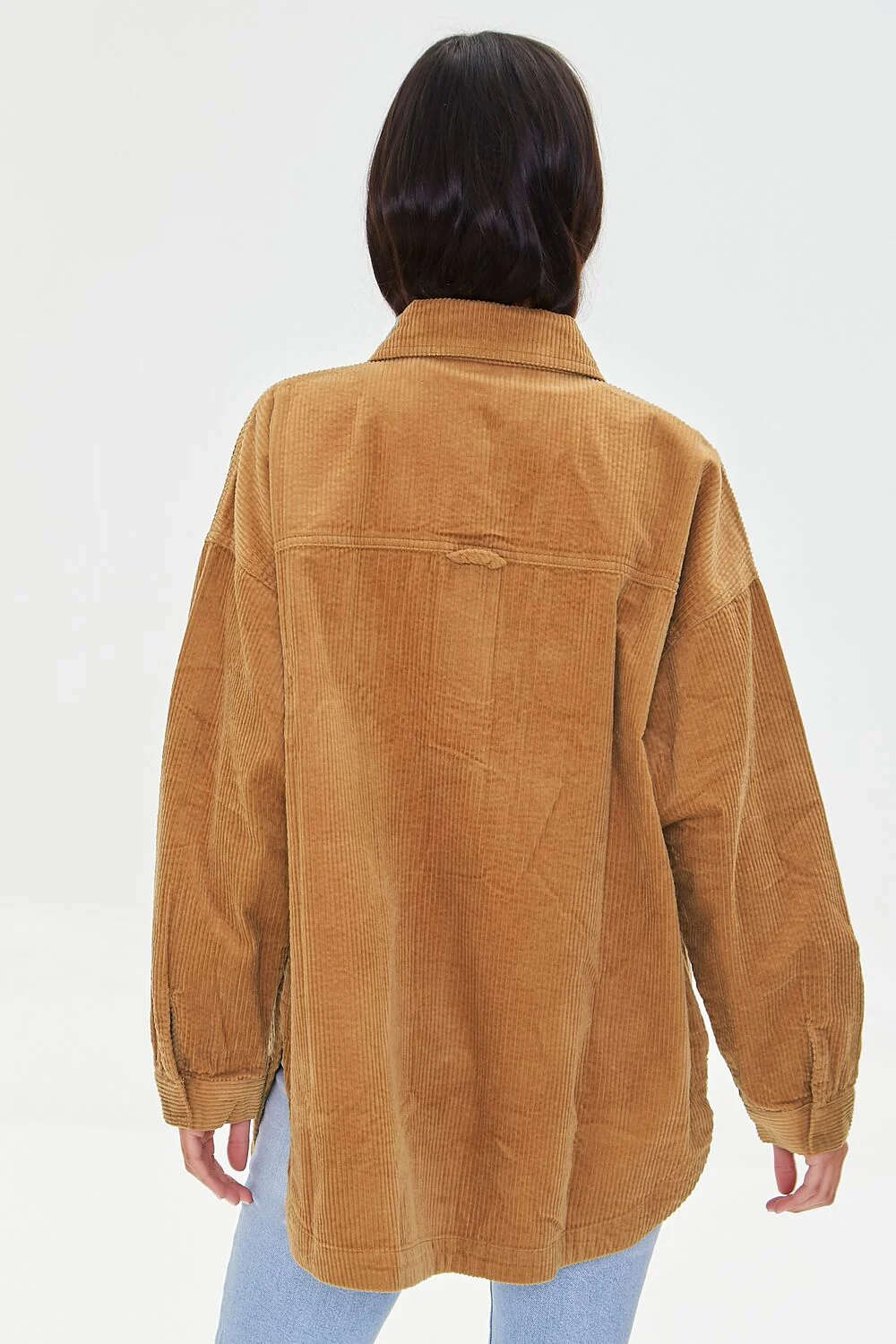 Corduroy Dolphin-Hem Shacket - Image 3