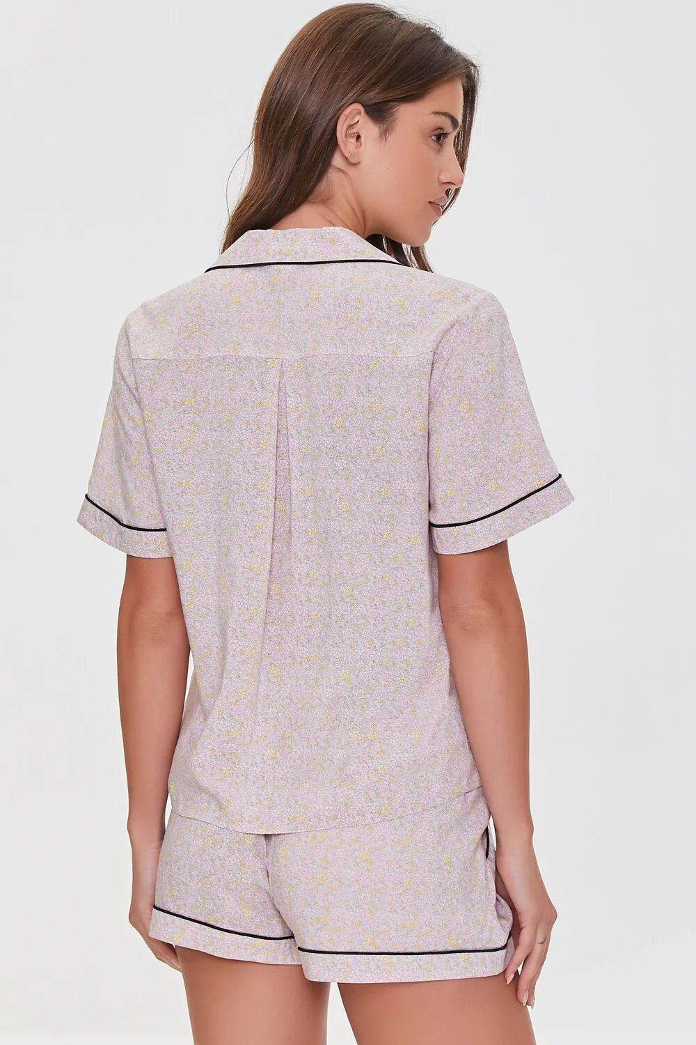 Floral Shirt & Shorts Pajama Set - Image 3