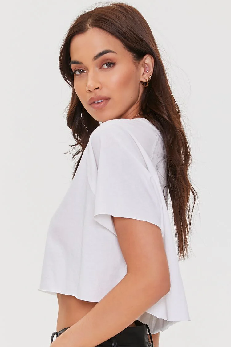 Raglan-Sleeve Cropped Tee - Image 2