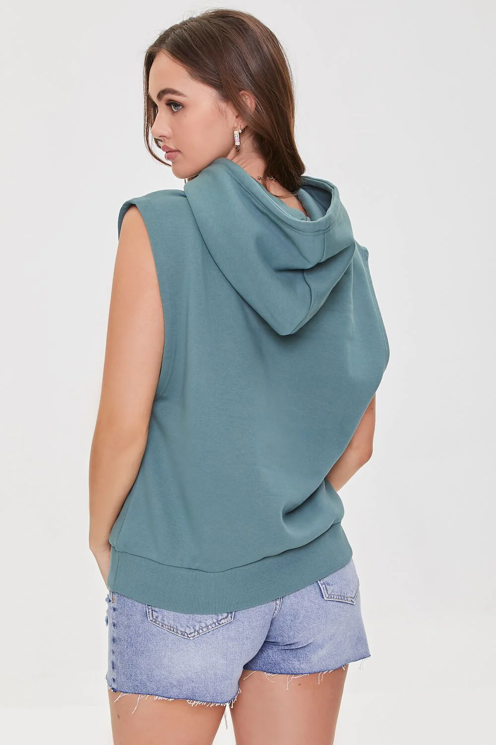 Sleeveless Fleece Hoodie - Image 4