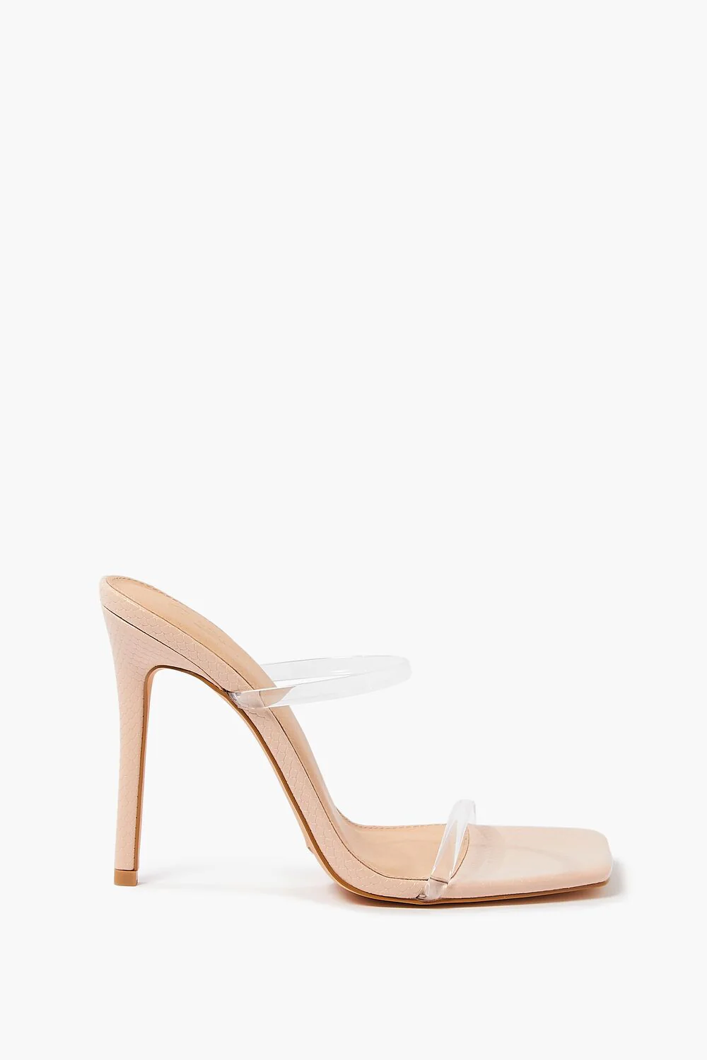Faux Leather Open-Toe Stiletto Heels - Image 2