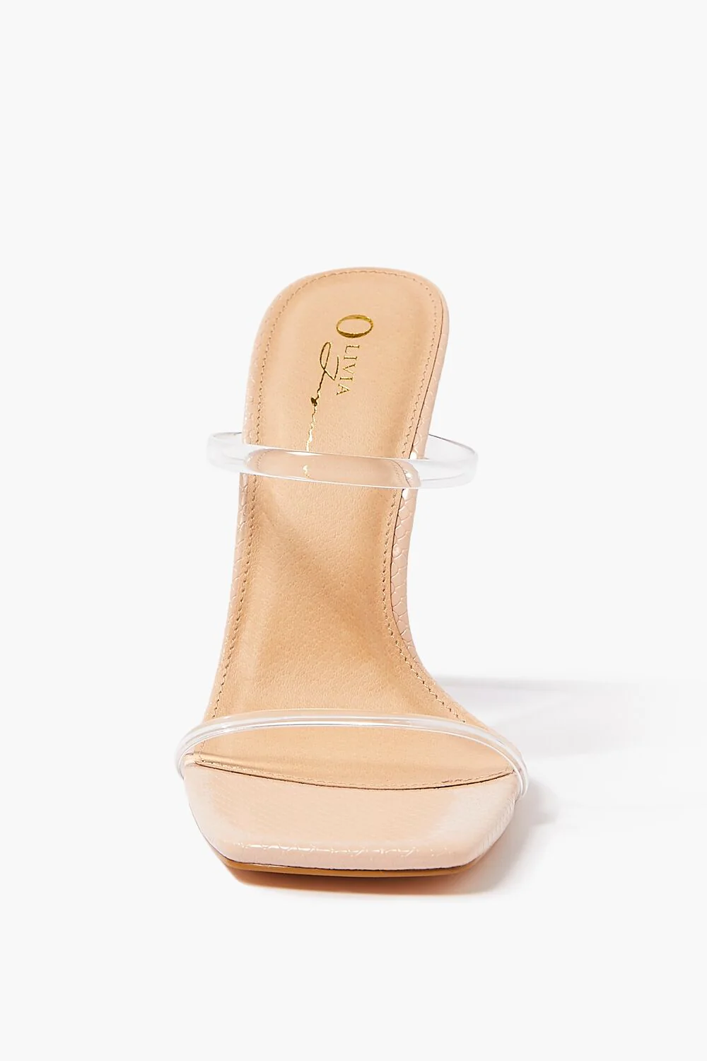 Faux Leather Open-Toe Stiletto Heels - Image 3