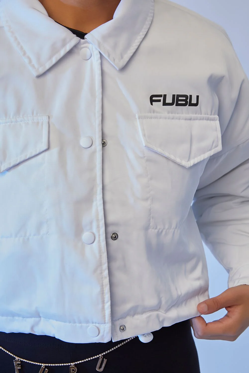 FUBU Toggle-Hem Cropped Jacket - Image 5