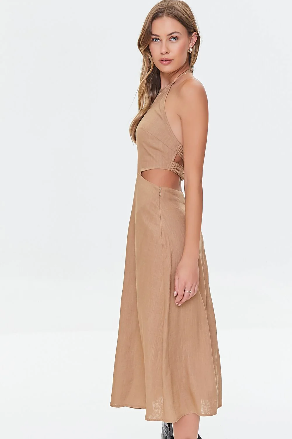 Cutout Self-Tie Halter Dress - Image 2