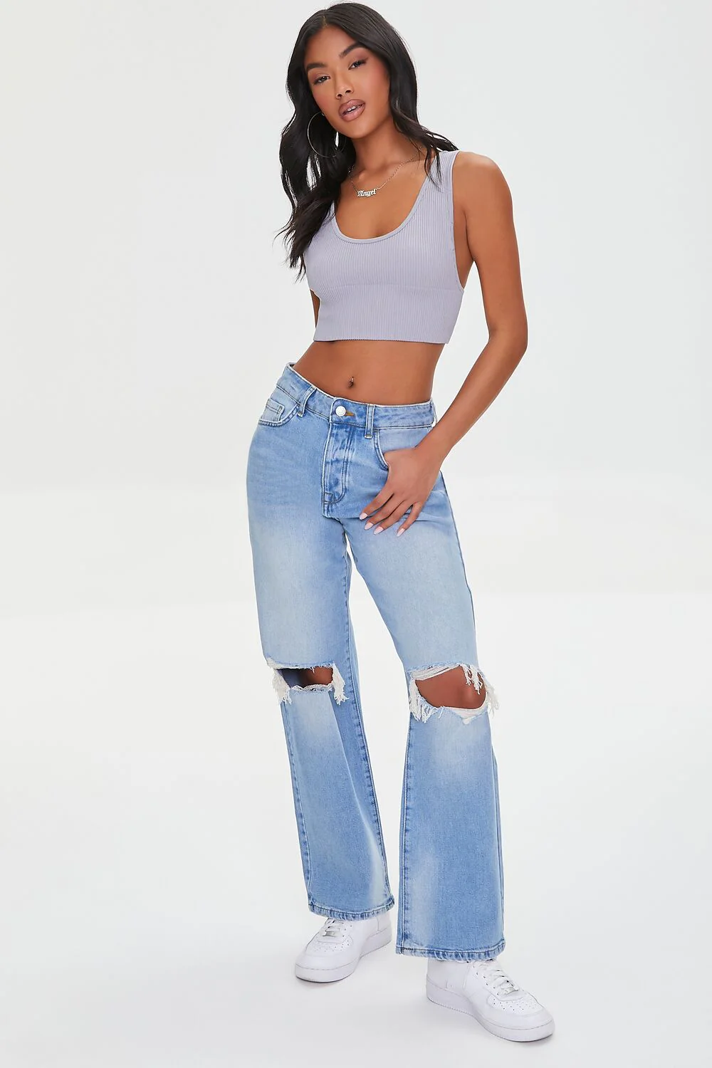 Ribbed Knit Crop Top - Image 4