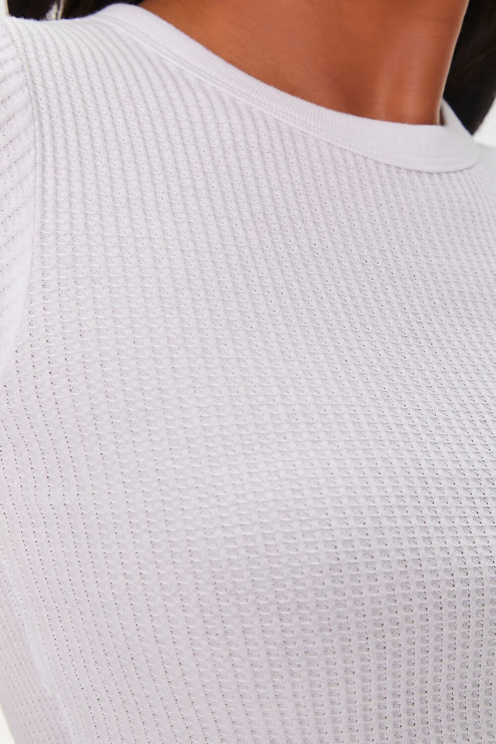 Cropped Waffle Knit Tee - Image 30