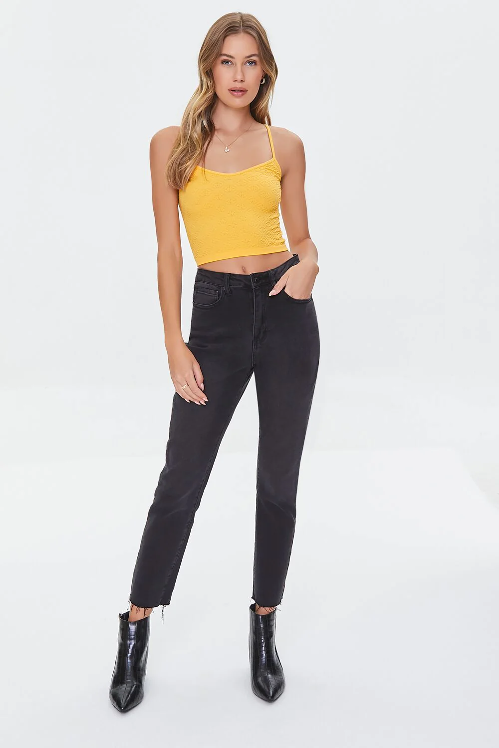 Textured Cropped Cami - Image 4