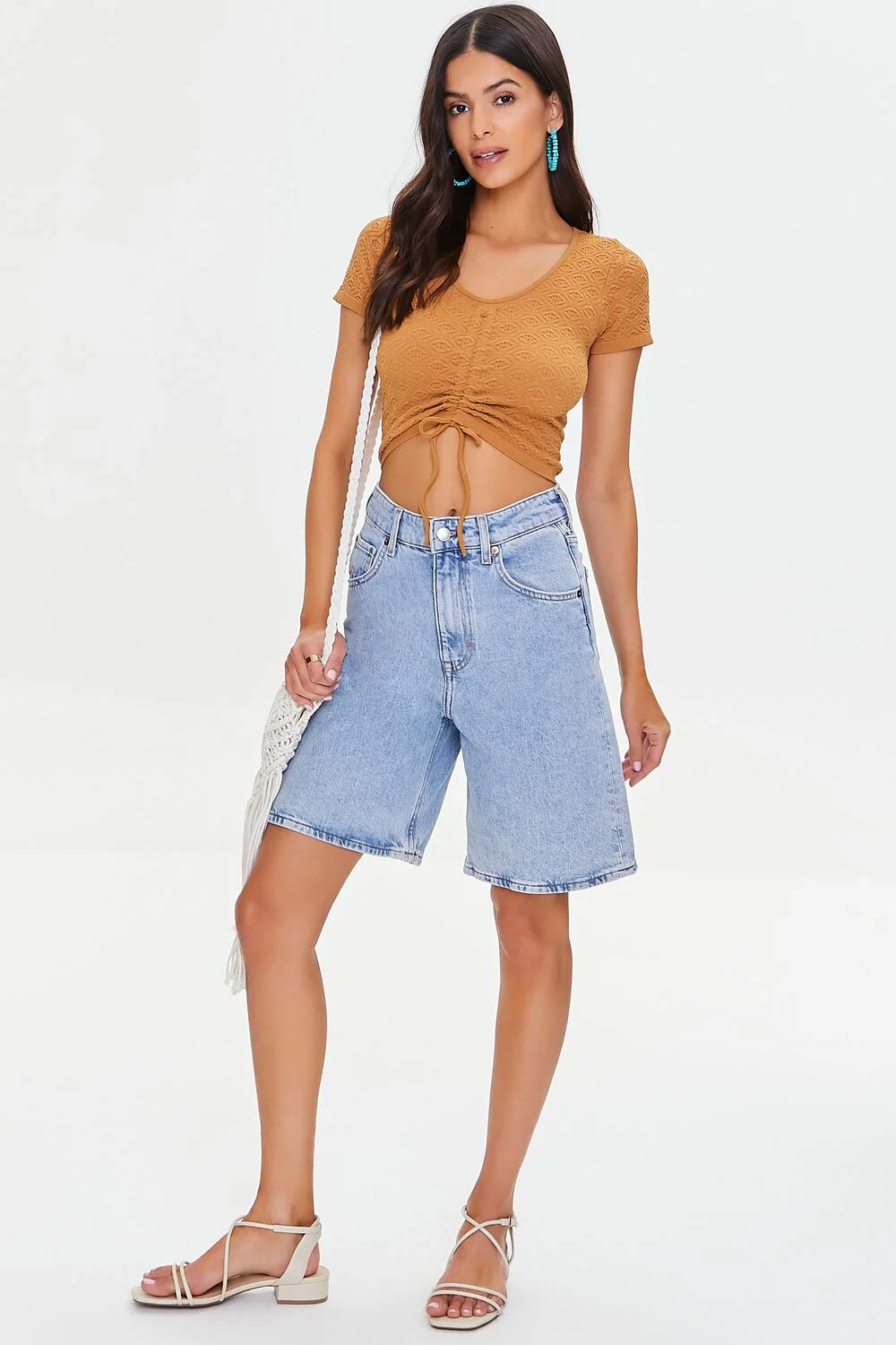 Pointelle Knit Crop Top - Image 4