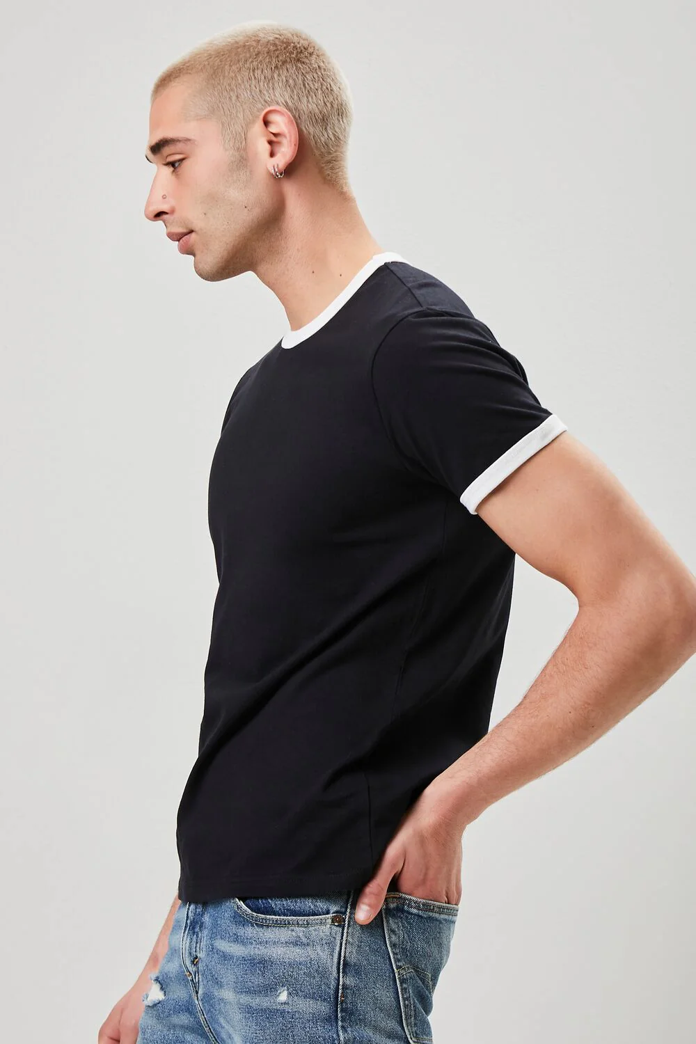 Crew Neck Ringer Tee - Image 2