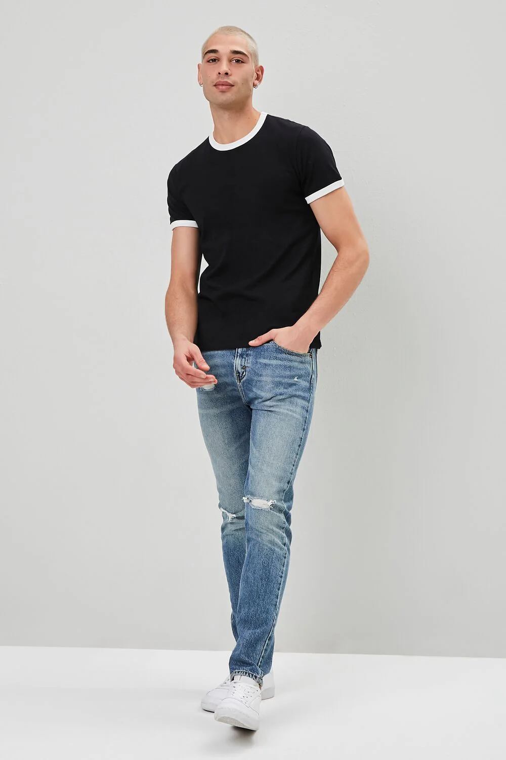 Crew Neck Ringer Tee - Image 4