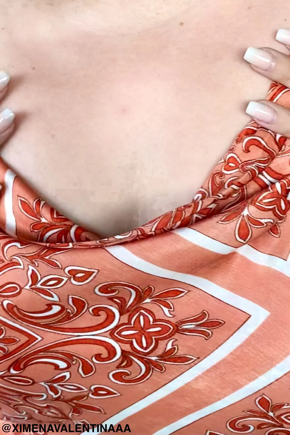 Plus Size Baroque Print Satin Cami - Image 2