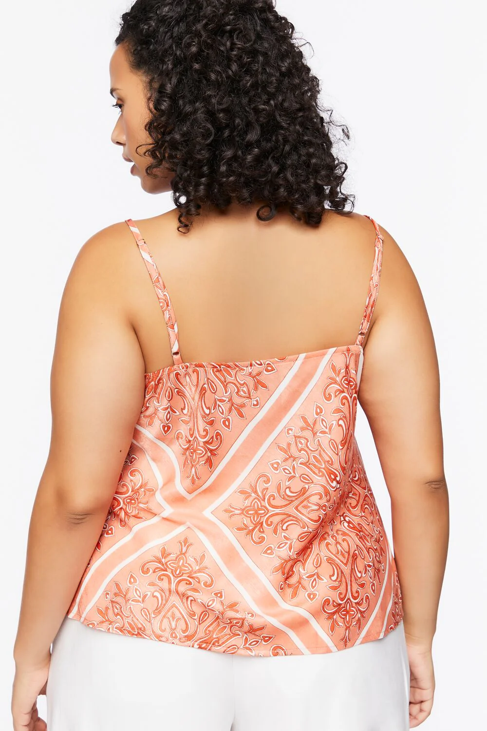 Plus Size Baroque Print Satin Cami - Image 3