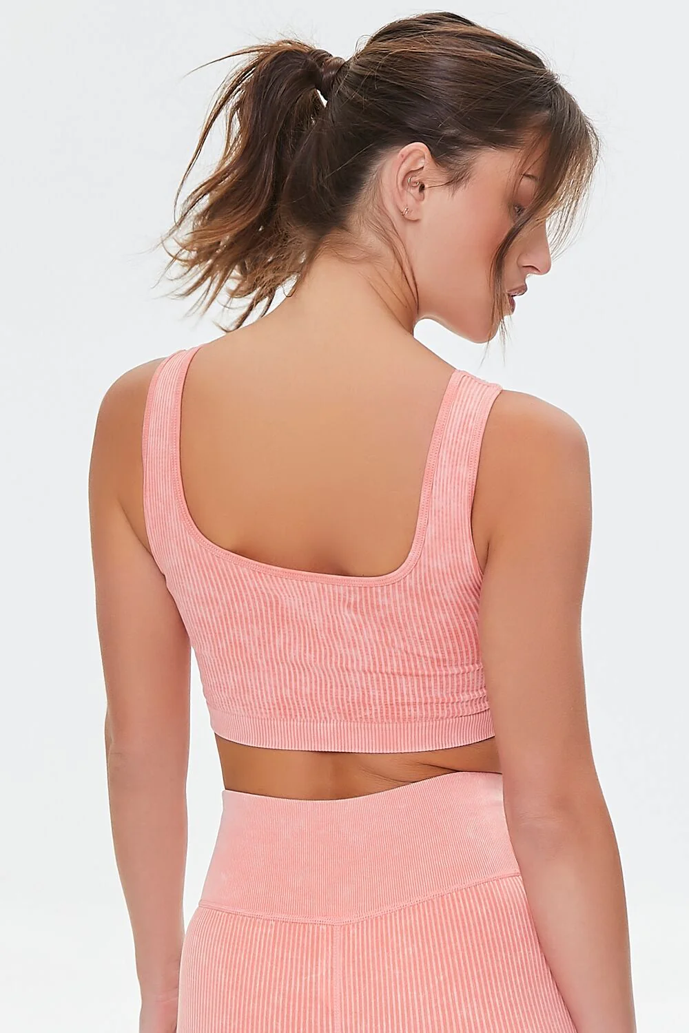 Ribbed Mineral Wash Sports Bra - Image 3