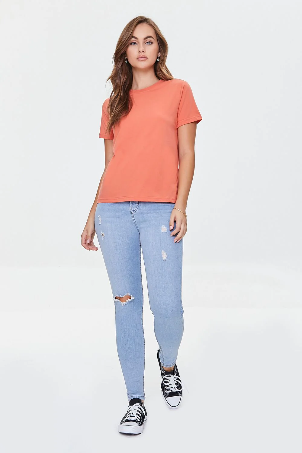 Basic Cotton Crew Tee - Image 4