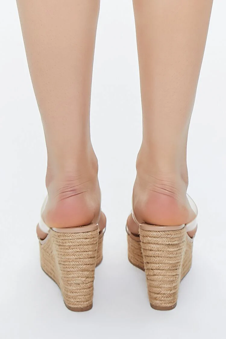 Clear Platform Espadrille Wedges - Image 3