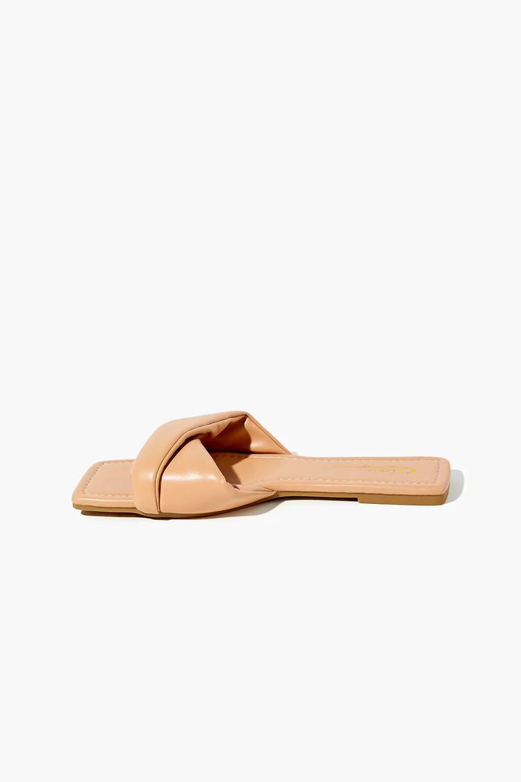 Padded Faux Leather Sandals - Image 2