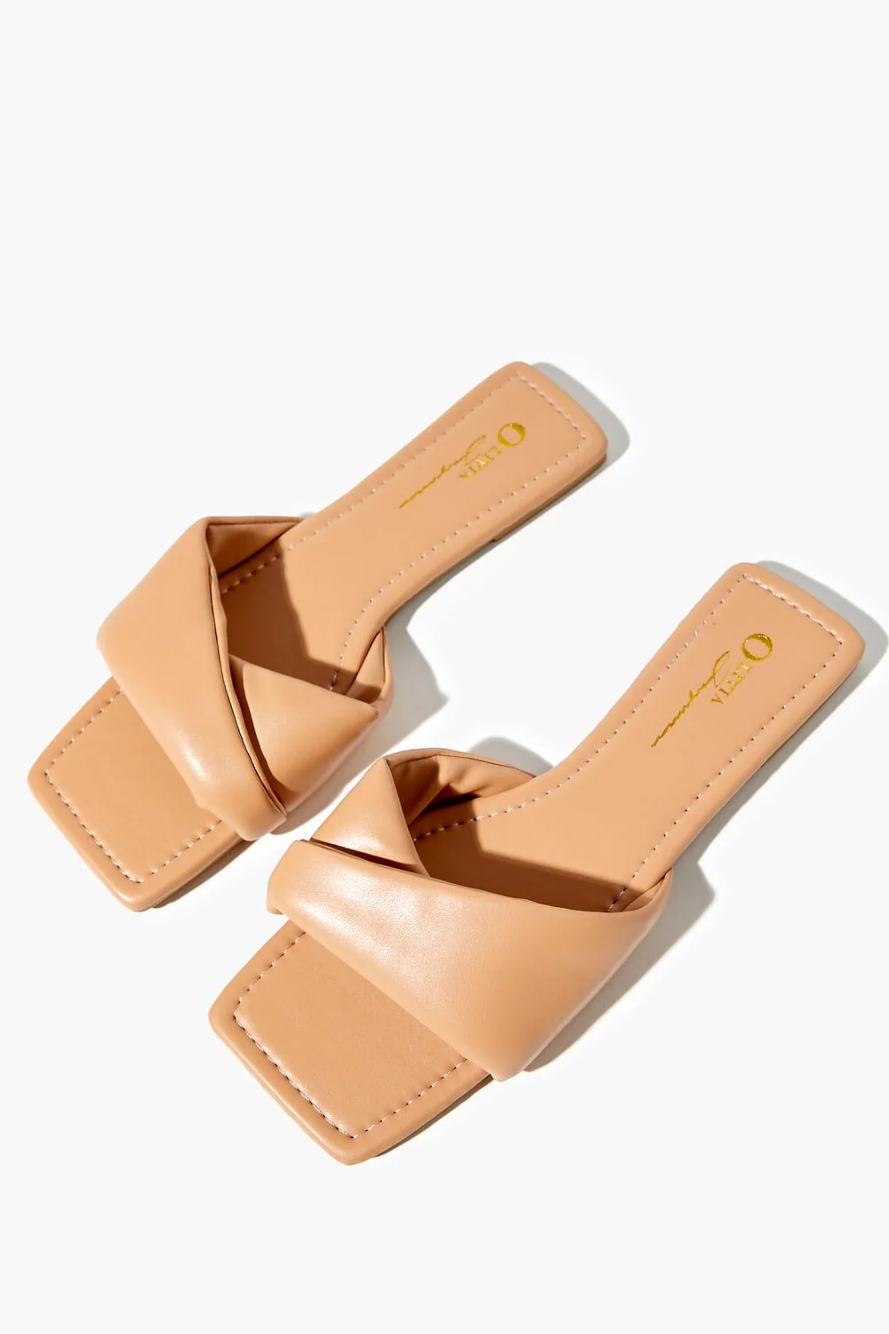 Padded Faux Leather Sandals - Image 5