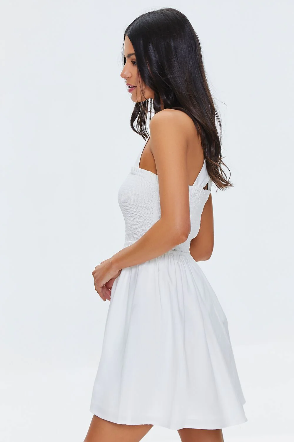 Tie-Back Smocked Mini Dress - Image 3