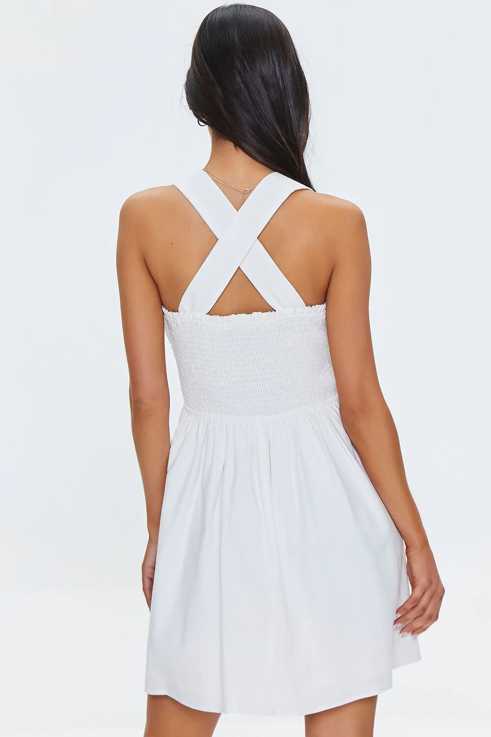 Tie-Back Smocked Mini Dress - Image 4
