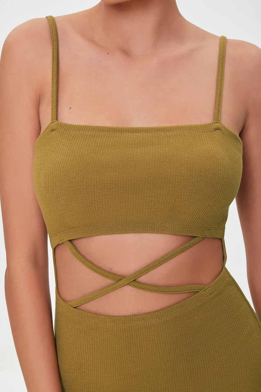 Crisscross Ribbed Knit Dress - Image 5