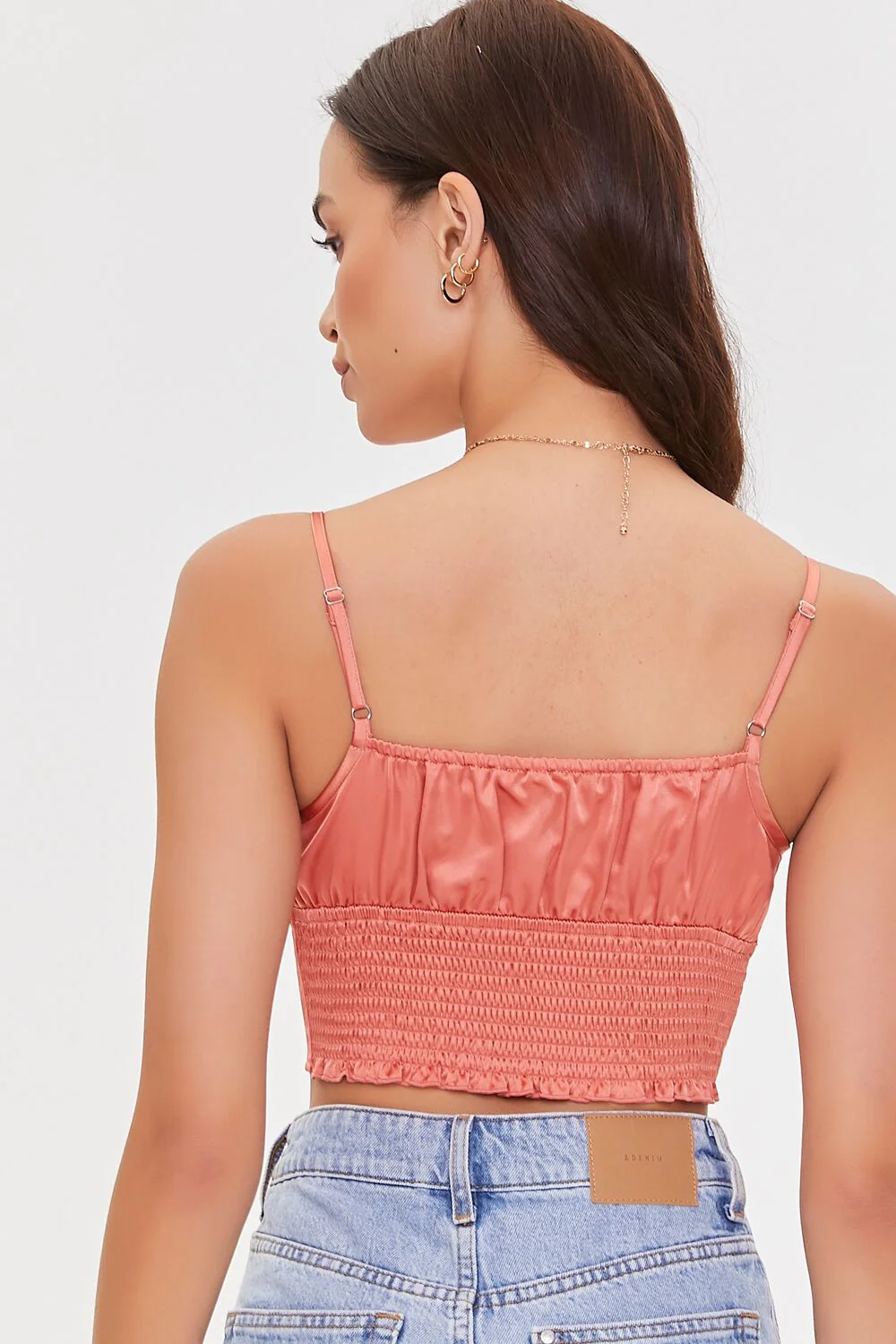 Satin Self-Tie Cropped Cami - Image 11