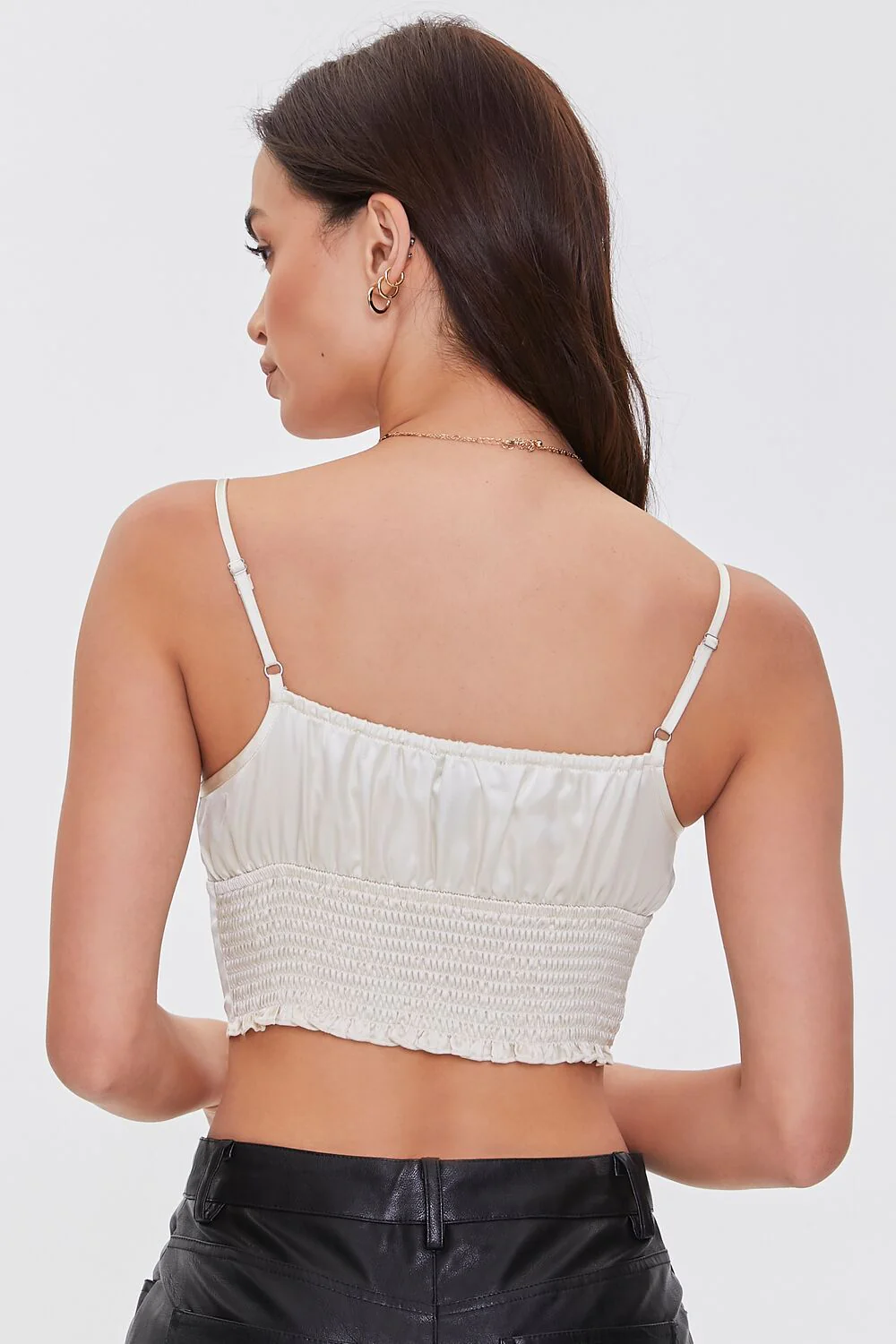 Satin Self-Tie Cropped Cami - Image 4