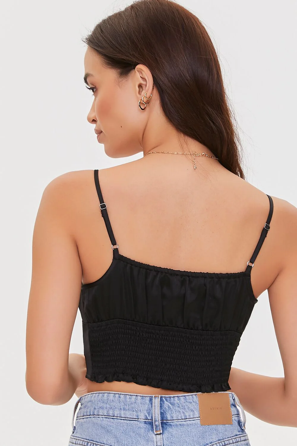 Satin Self-Tie Cropped Cami - Image 7