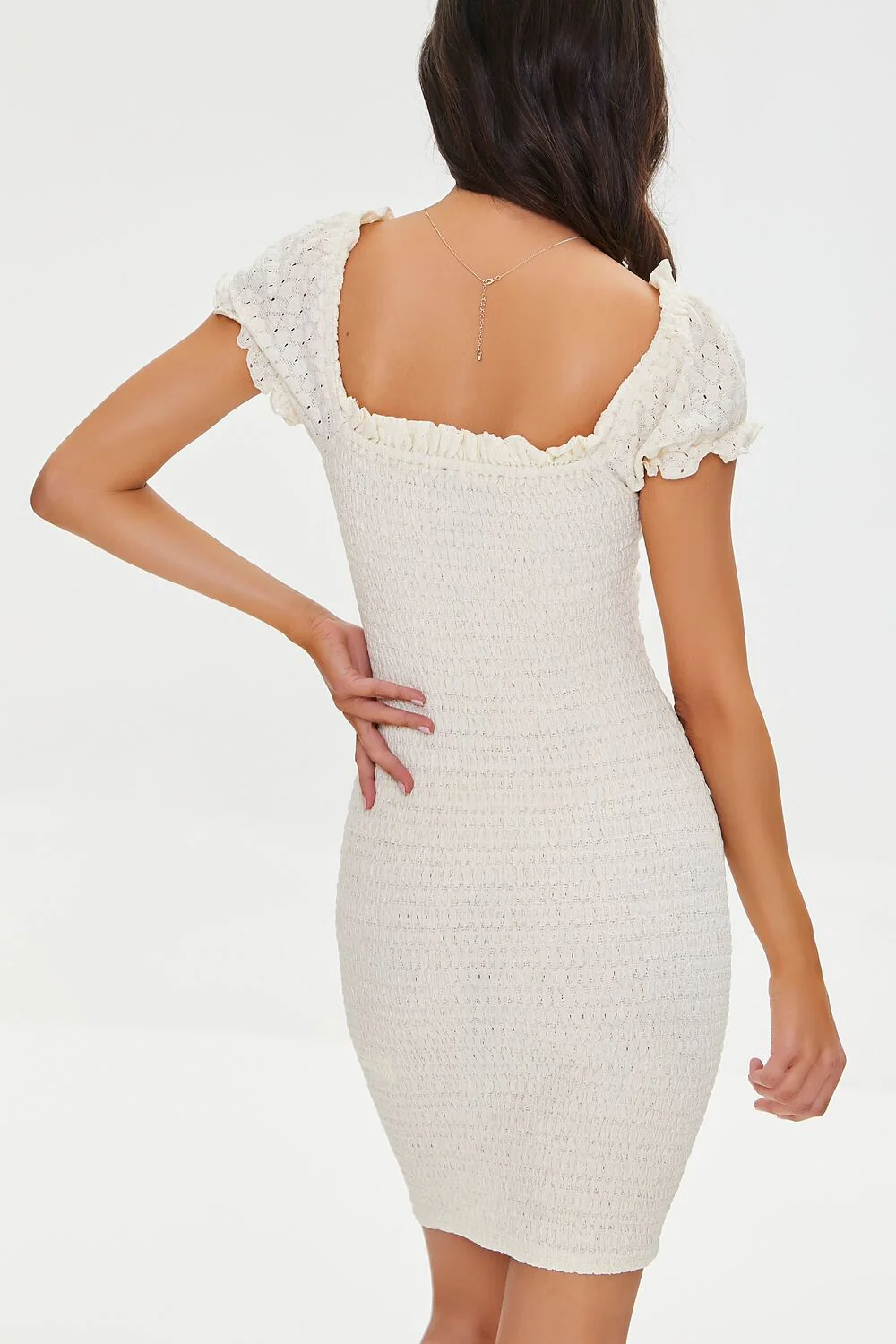 Smocked Bodycon Mini Dress - Image 3