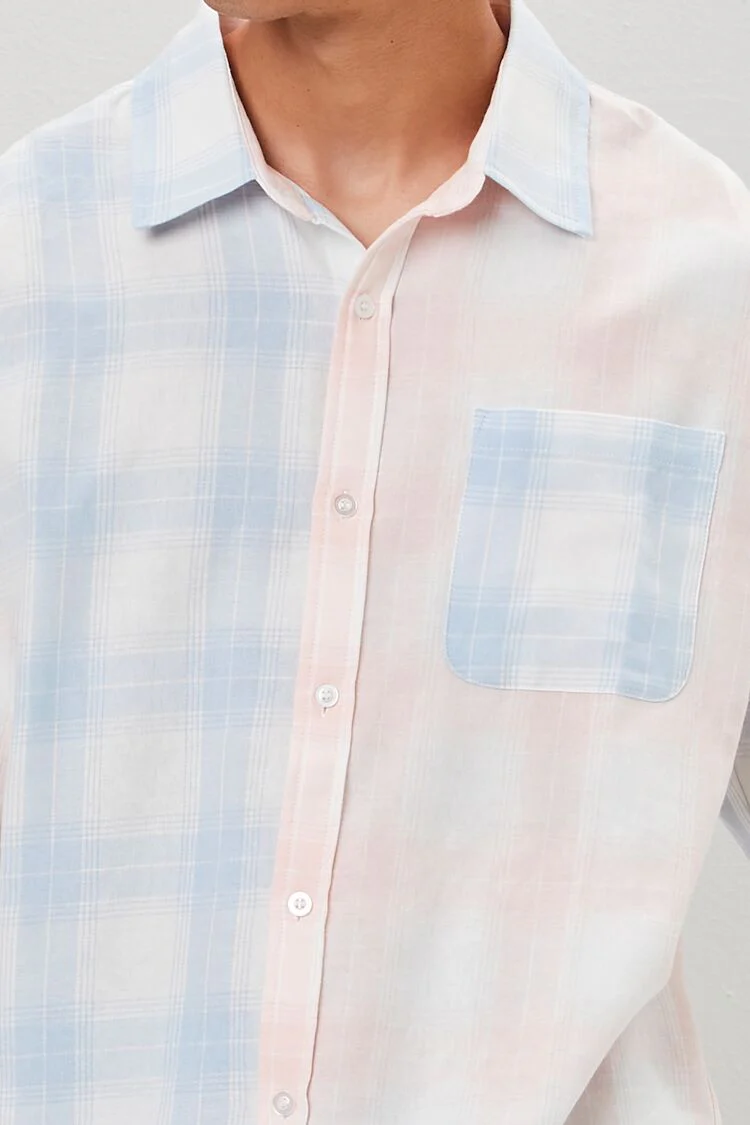 Reworked Plaid Button-Front Shirt - Image 5