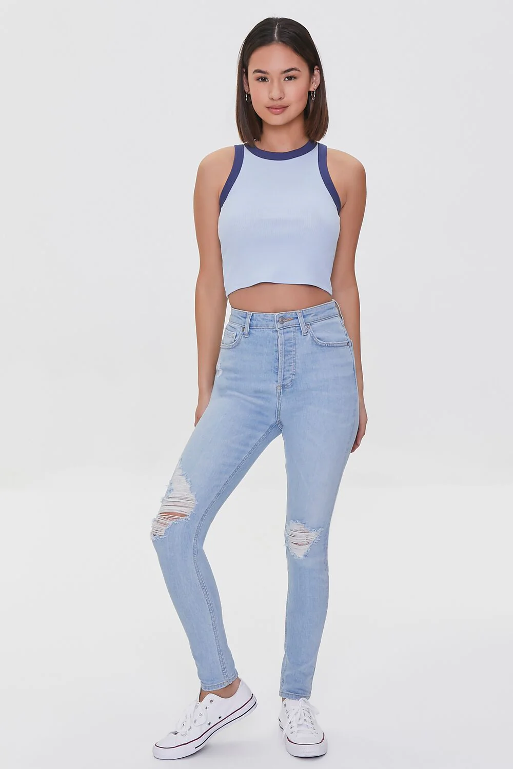 Cropped Ringer Tank Top - Image 4