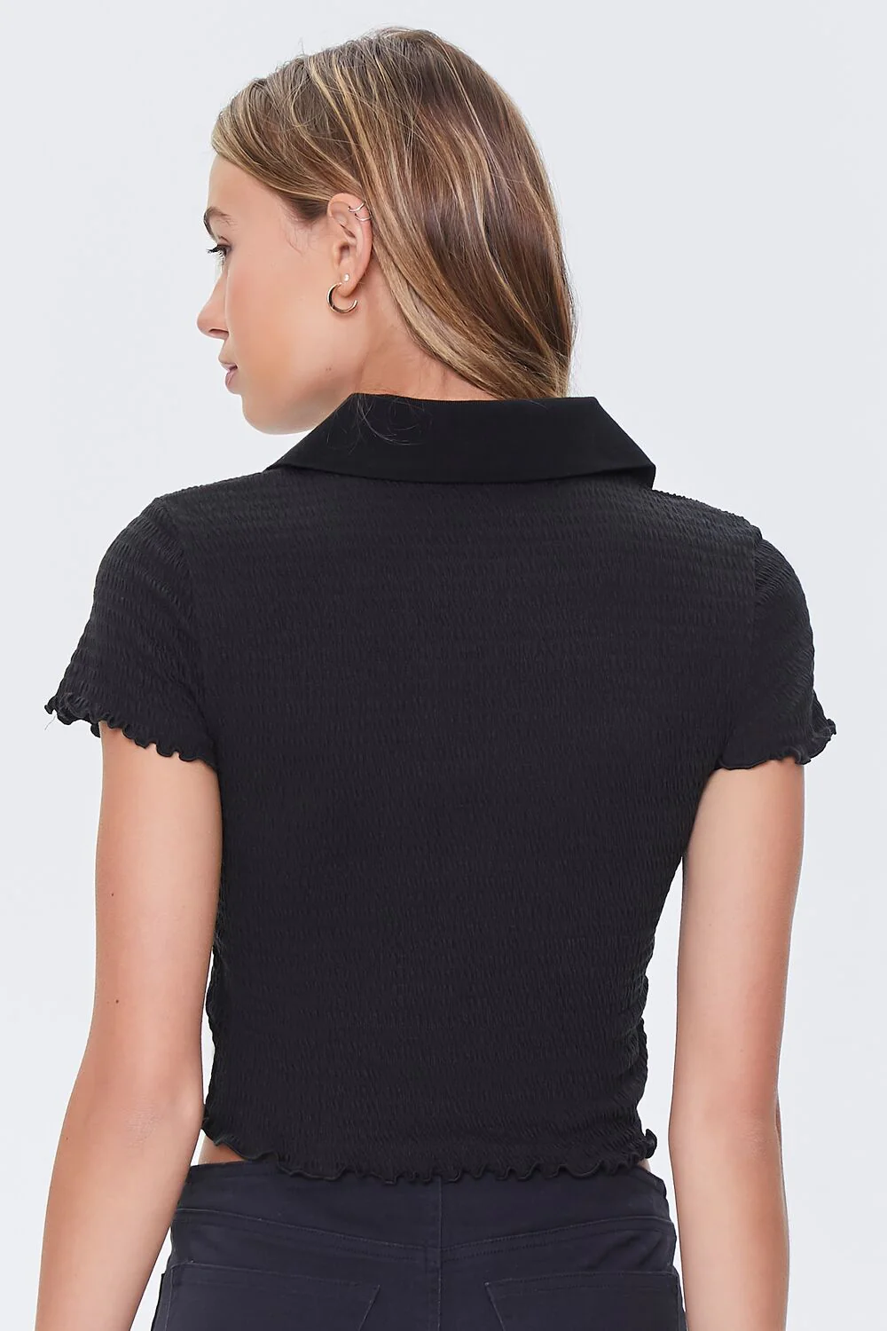 Smocked Lettuce-Edge Shirt - Image 3