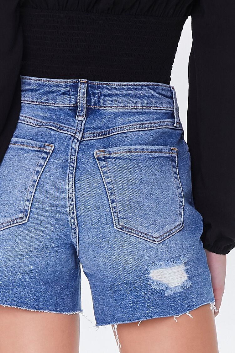 Raw-Cut Denim Shorts - Image 6