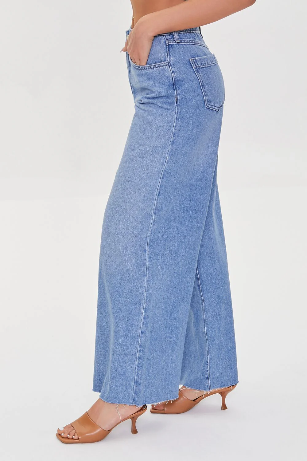 Wide-Leg Raw-Cut Jeans - Image 3