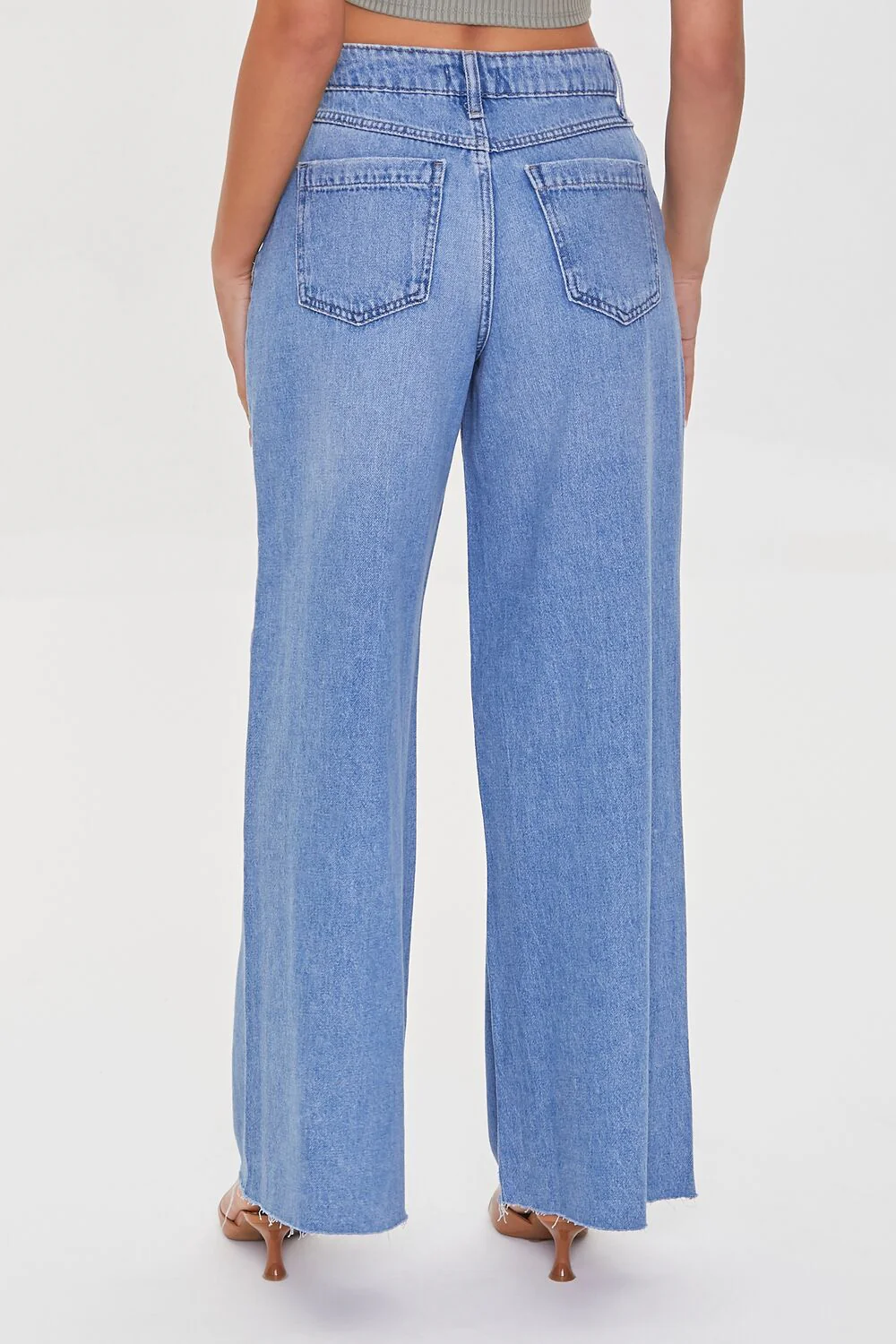 Wide-Leg Raw-Cut Jeans - Image 4