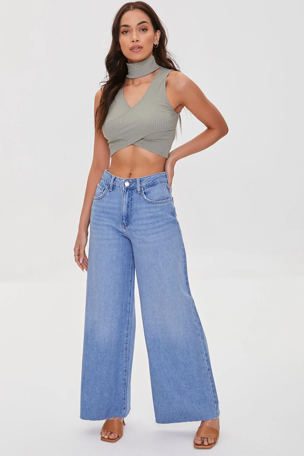 Wide-Leg Raw-Cut Jeans - Image 5