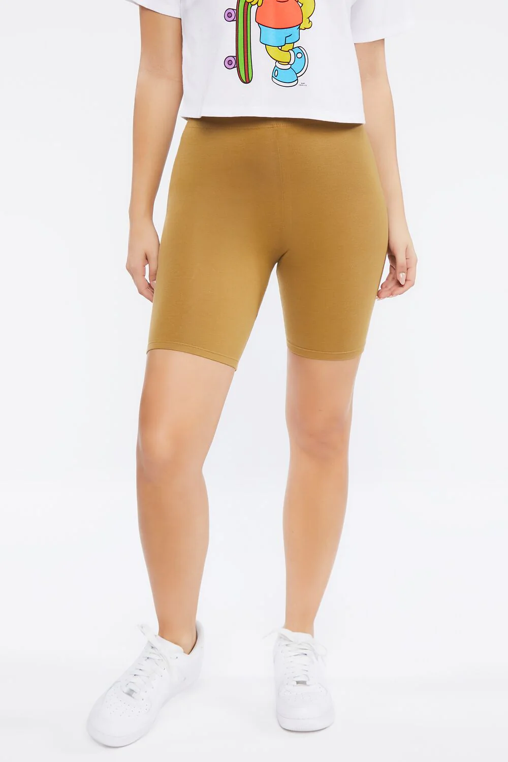 Basic Cotton Biker Shorts - Image 2
