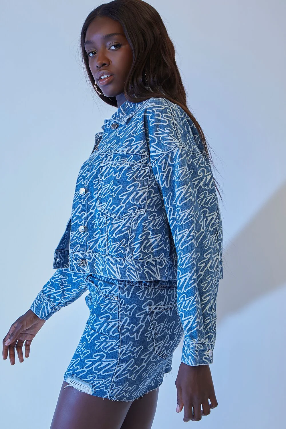 FUBU Print Denim Jacket - Image 2