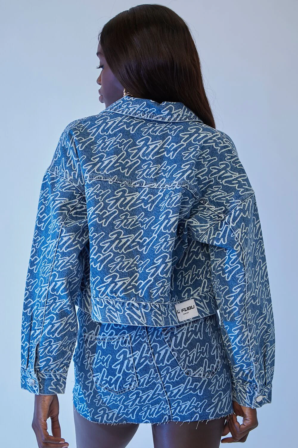 FUBU Print Denim Jacket - Image 3