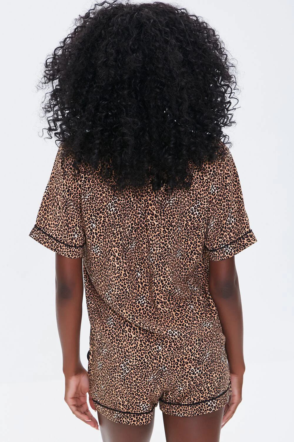 Leopard Pajama Shirt & Shorts Set - Image 3