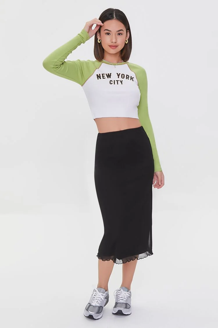 Lettuce-Edge Mesh Skirt - Image 5