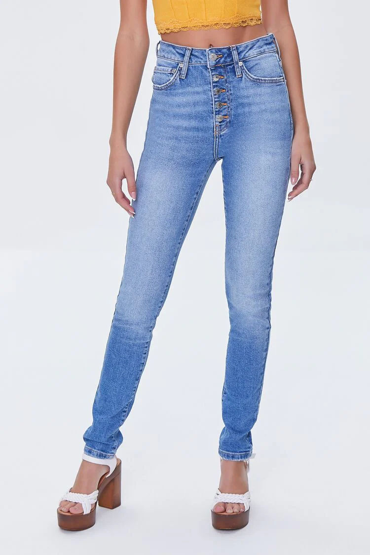 Skinny High-Rise Long Jeans - Image 2
