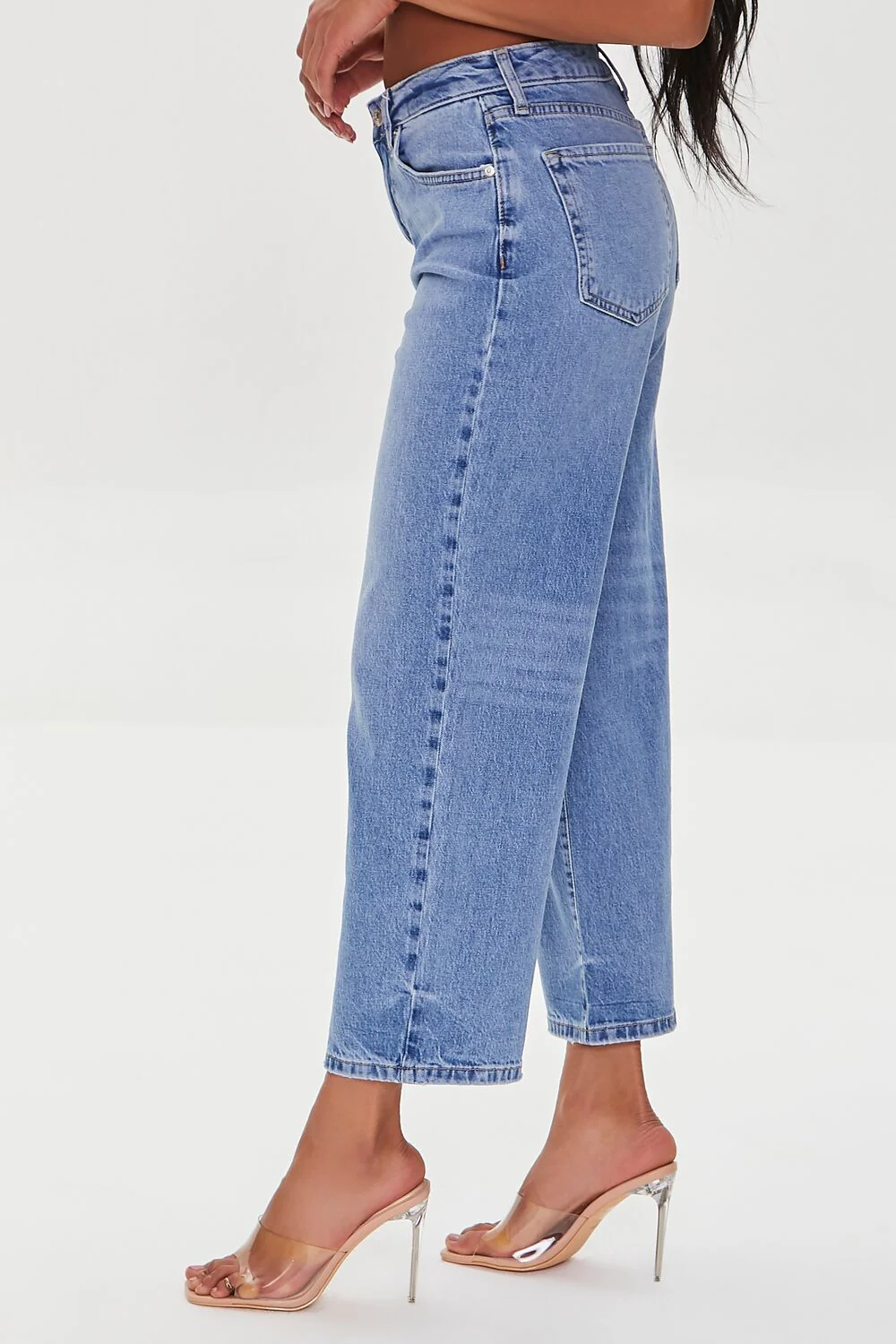 Recycled Cotton Distressed Straight-Leg Jeans - Image 3