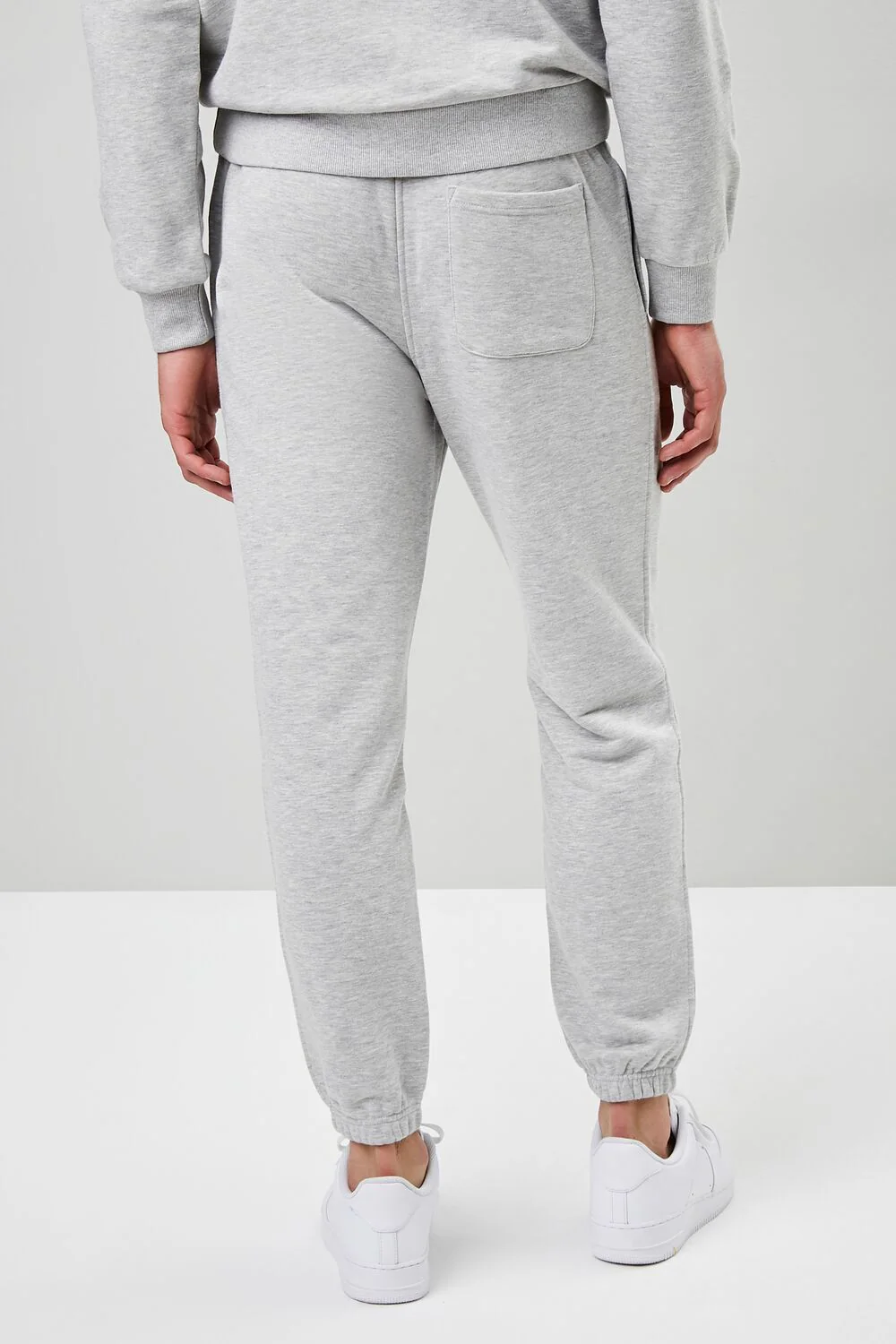 Basic Heathered Drawstring Joggers - Image 4