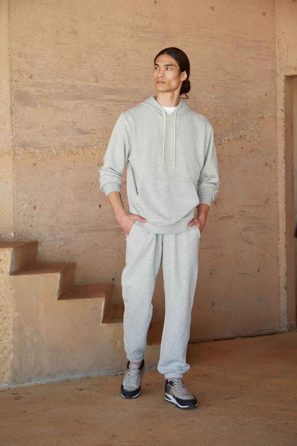 Basic Heathered Drawstring Joggers - Image 5