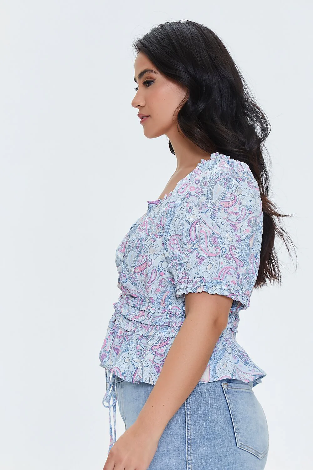 Plus Size Paisley Print Top - Image 2