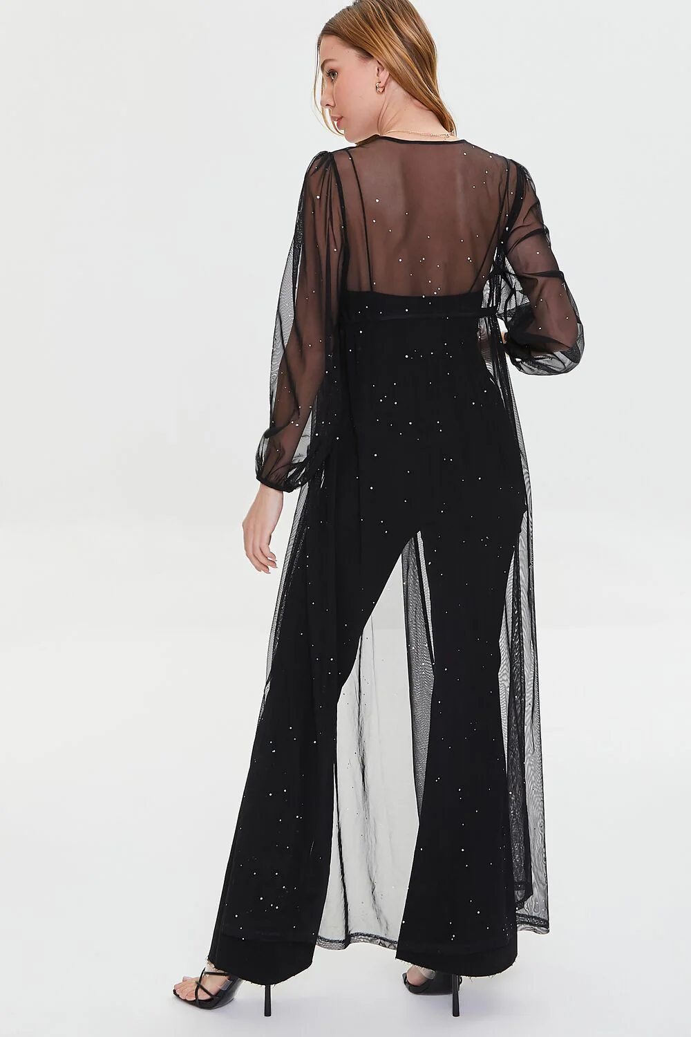 Sheer Mesh Duster Cardigan - Image 3